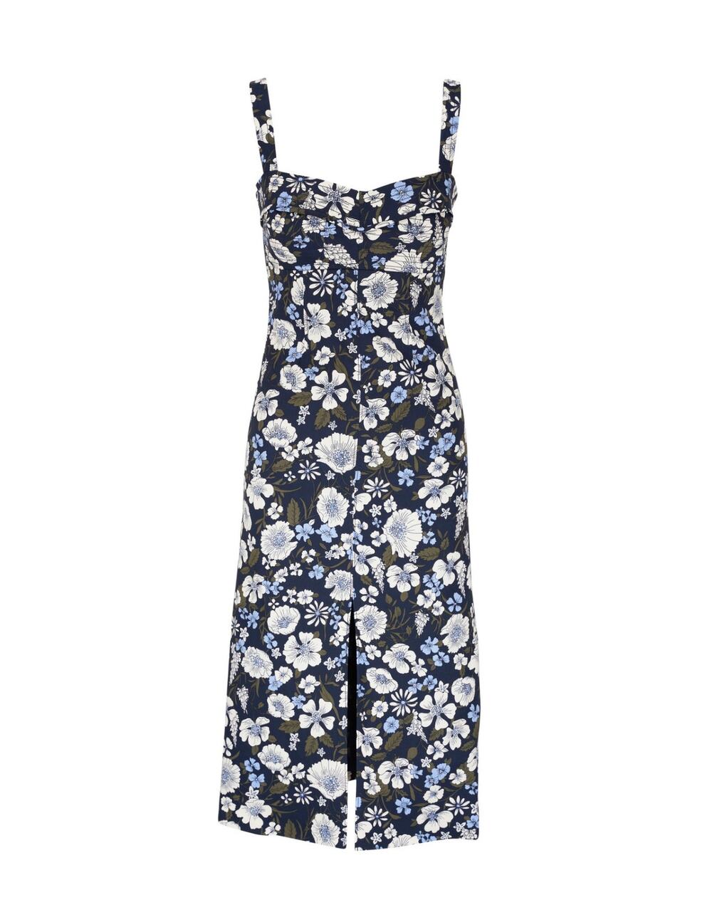 Veronica Beard Colleen Navy Multi Midi Dress Size 2